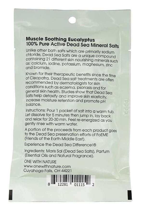 One With Nature Bath Salt Green Eucalyptus, 2.5 Ounce - Image 4