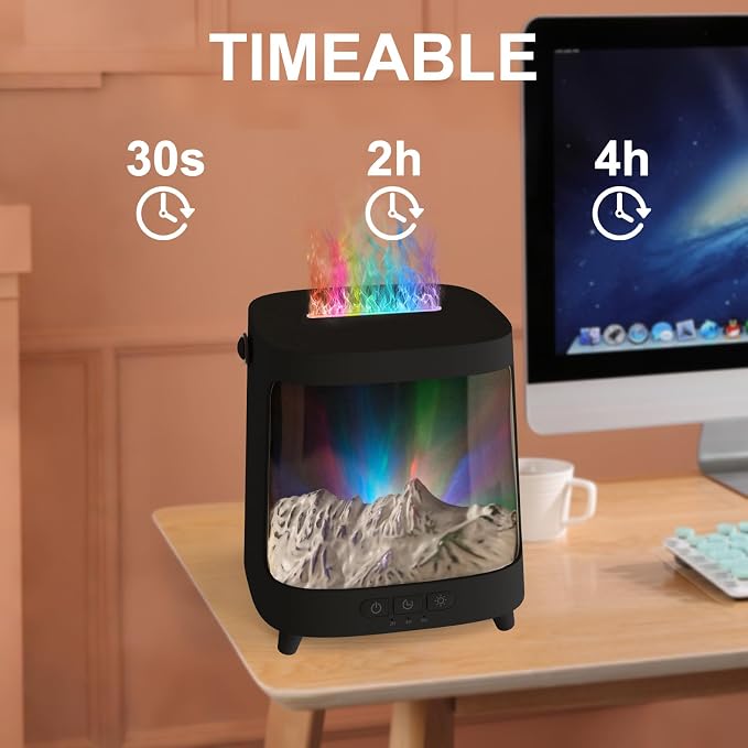 Essential Oil Diffuser, Upgraded Portable Aurora Flame Aromatherapy Scent Aroma - Image 5