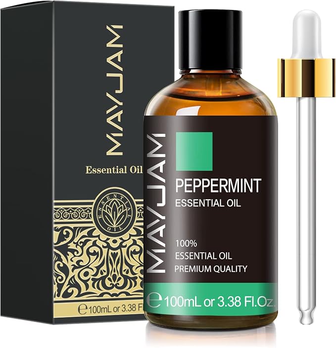 Peppermint Essential Oil, MAYJAM Premium Pure Essential Oils, 3.38FL.OZ by MAYJAM