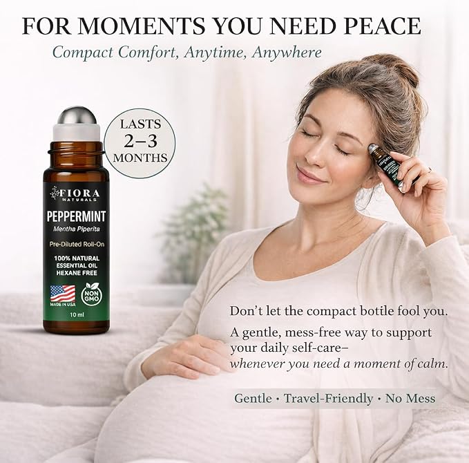 Peppermint Essential Oil Roll On – Cooling Aromatherapy Peppermint Oil - Image 2