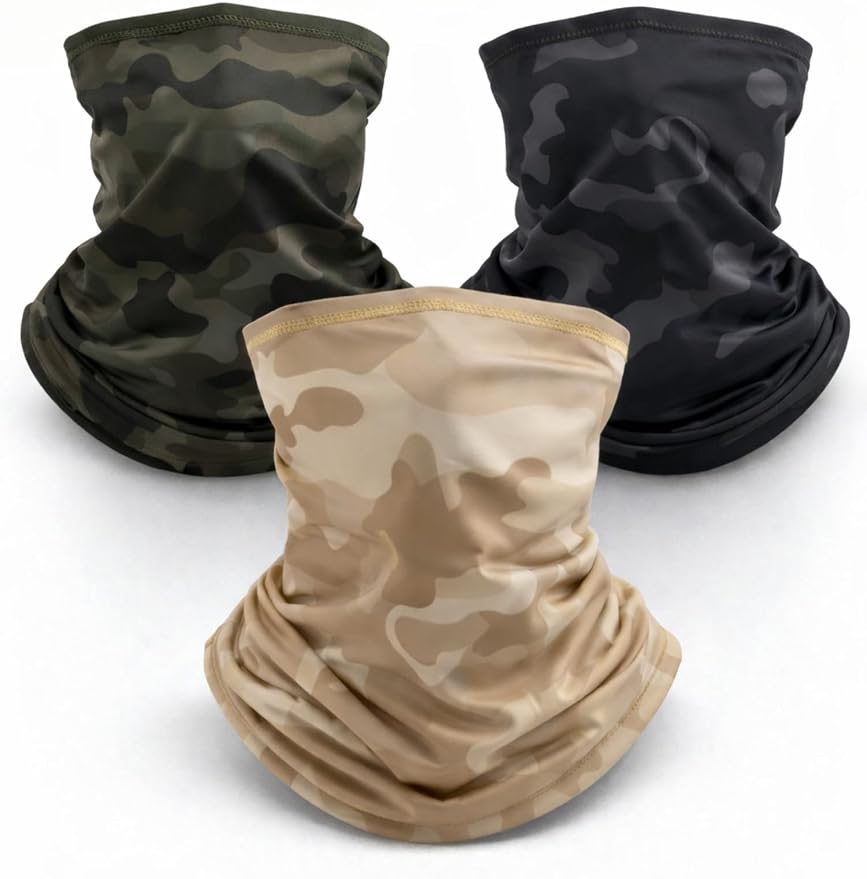 SATINIOR Summer Camo Neck Gaiter UV Protection Cooling Face Mask Sun Hood by SATINIOR