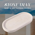 Koville Natural Marble Tray for Bathroom, Vanity Decorative Marble Trays for - Image 3