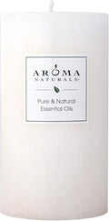 Aroma Naturals Holiday Essential Oil Vanilla & Peppermint Scented Pillar Candle by Aroma+Naturals