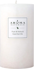 Aroma Naturals Holiday Essential Oil Vanilla & Peppermint Scented Pillar Candle by Aroma+Naturals