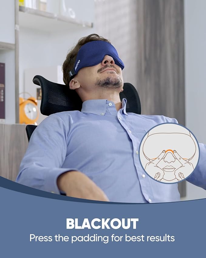 MZOO Luxury Sleep Eye Mask for Side Sleeper Men Women, Zero Eye Pressure 3D - Image 4
