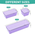 WOWBOX 12 Pack Clear Drawer Organizer Set, Acrylic Drawer Storage Trays - Image 2