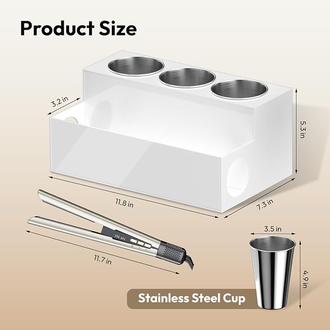 NIUBEE Acrylic Hair Styling Tool Organizer and Holder - Image 3
