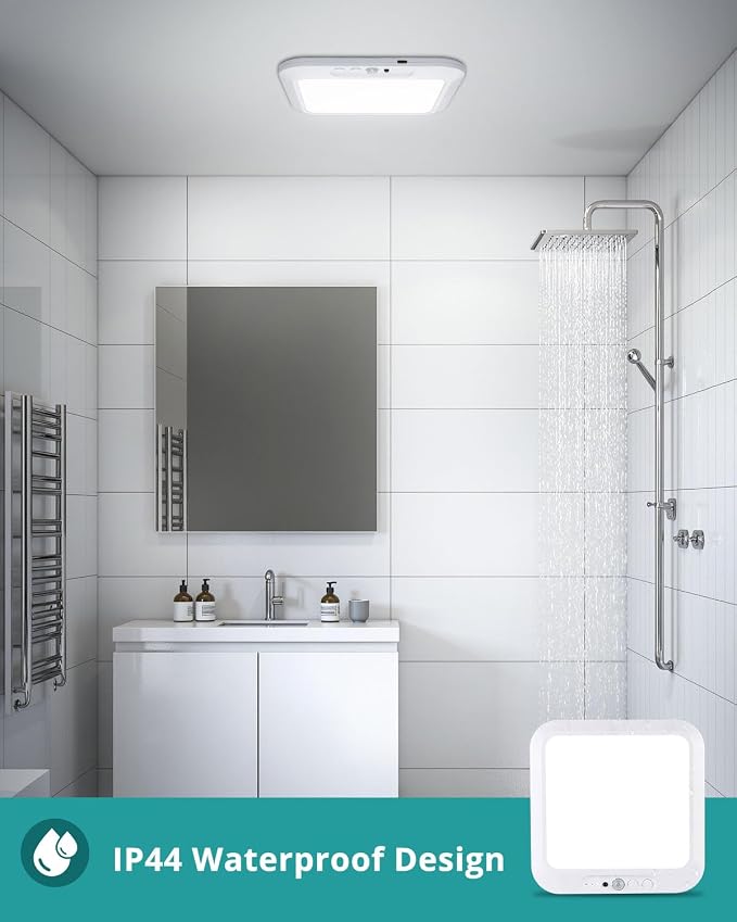 wowatt Rechargeable Battery Operated Ceiling Light, Motion Sensor Light Indoor - Image 3