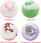 Dried Flower Bath Salt Balls, Lavender Extract Essential Oils, Moisturizing Dry - Image 2