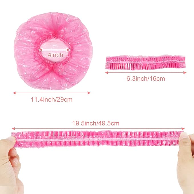 Shintop Disposable Shower Caps for Women, 100 Packs Hair Caps Individually - Image 2