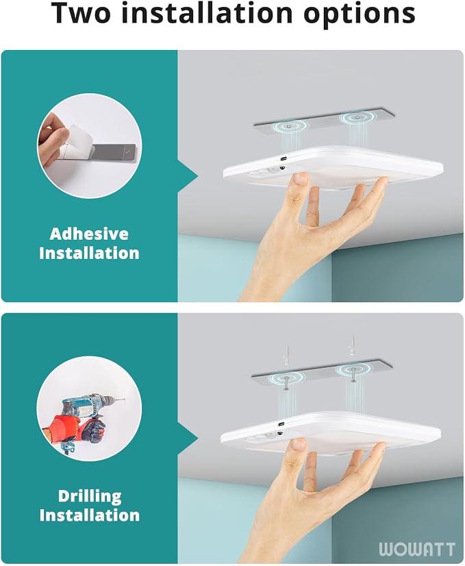wowatt 2Pcs Rechargeable Battery Operated Ceiling Light, Motion Sensor Light - Image 2