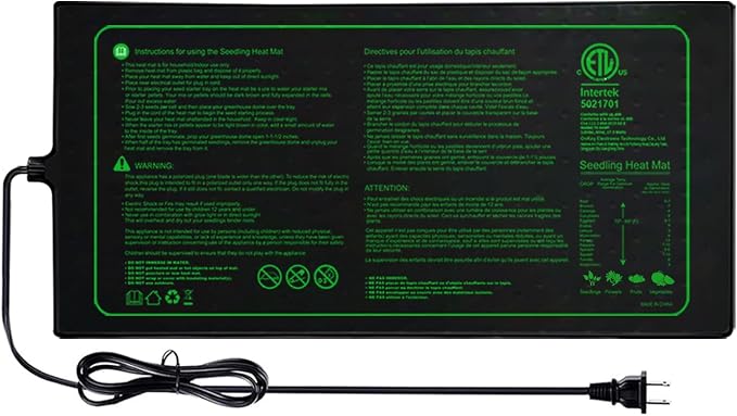 Seedling Heat Mat with ETL Listed, Warm Hydroponic Heating Pad by Unknown