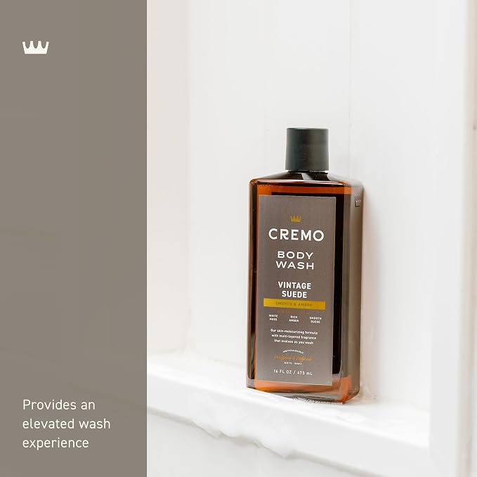Cremo Body Wash for Men, Rich-Lathering Vintage Suede, 16 Fl Oz - Image 3