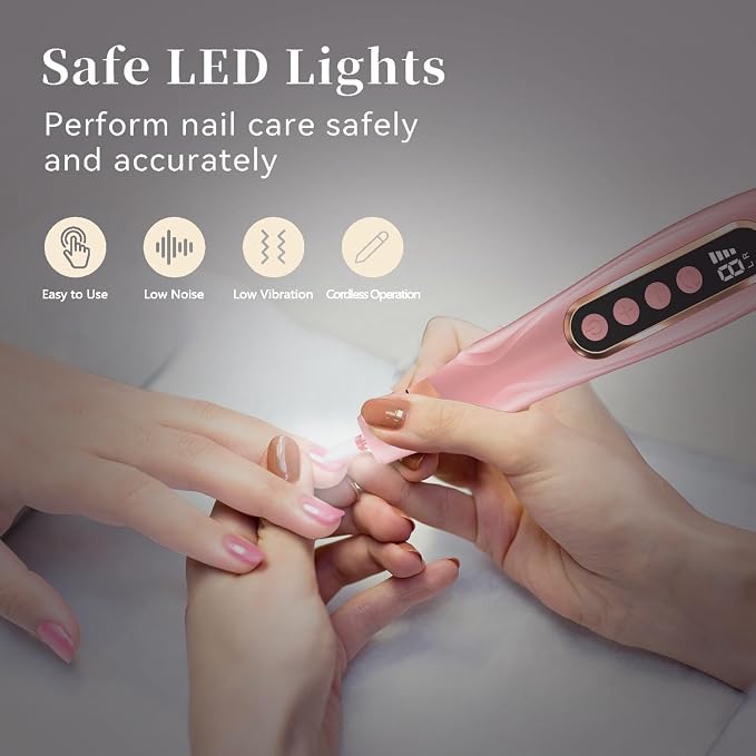 Professional Manicure Pedicure Kit Cordless Electric Nail File Set 6 Speed - Image 6