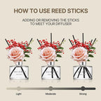 COCODOR Rose Flower Reed Diffuser/White Jasmine/6.7oz/1Pack / Home Fragrance - Image 4