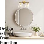 Hamilyeah Bathroom Vanity Light Fixtures Over Mirror, 2 Light Wall Light Fixture - Image 4