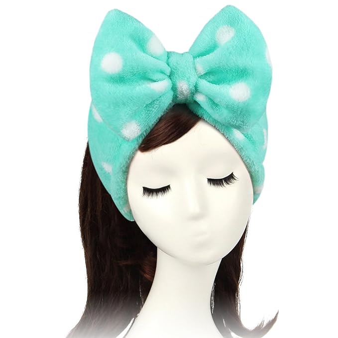 Shintop Sweet Super Soft Caroset Polka Dots Wash Cosmetic Headband Hairlace by Shintop