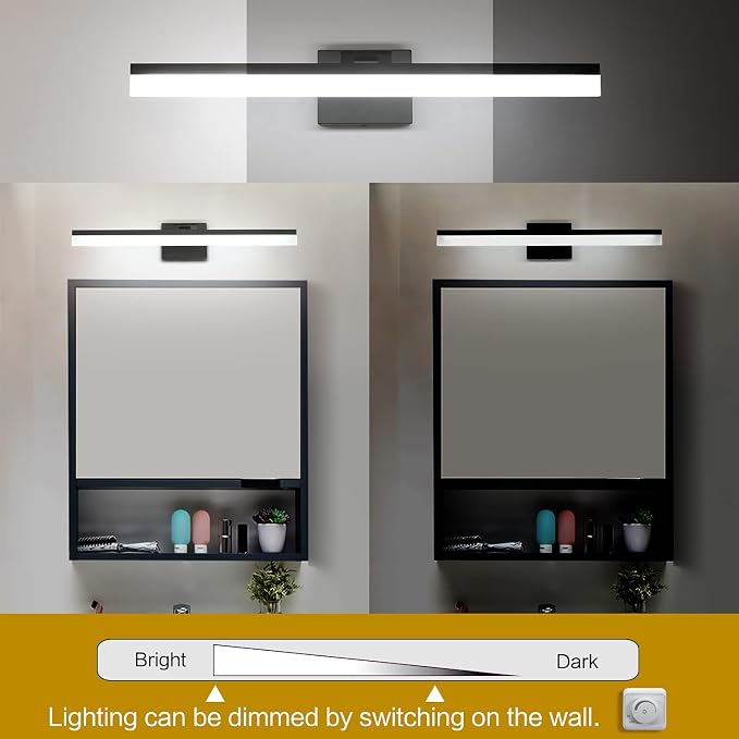 SOLFART Dimmable Black Vanity Light Bar Lighting Fixtures Modern Bathroom Light - Image 9