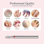 10pcs Diamond Flame Cuticle Drill Bits Set, Professional Cuticle Nail Drill Bits - Image 4