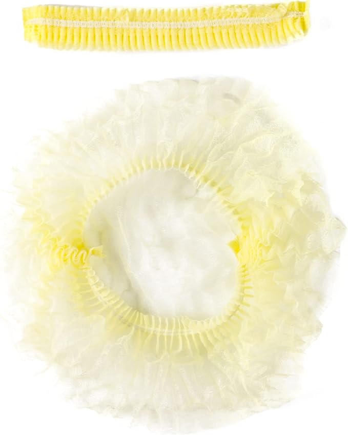 ProtectX 100-Pack Yellow Disposable Hair Nets, Elastic Head Cover, Bouffant Caps - Image 5