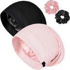 Satin Bonnet for Sleeping Night Cap, Adjustable Satin Lined Silk Bonnets Sleep by ROYBENS