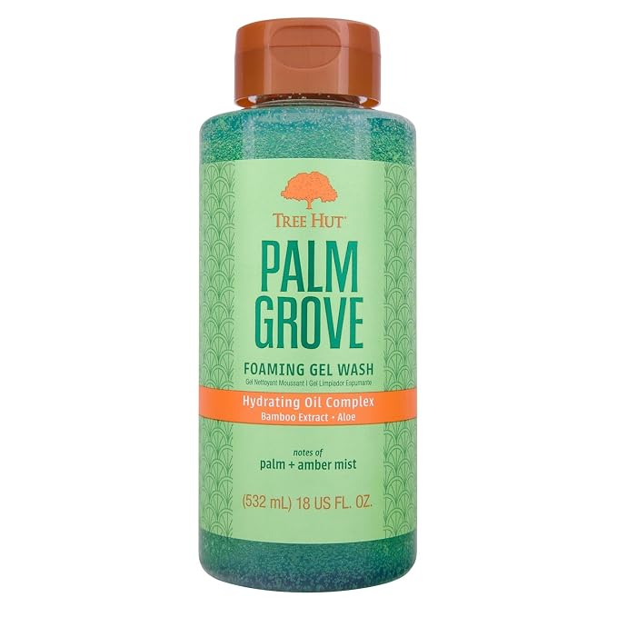 Tree Hut Palm Grove Foaming Gel Wash, Hydrating & Moisturizing Body Wash by TreeHut