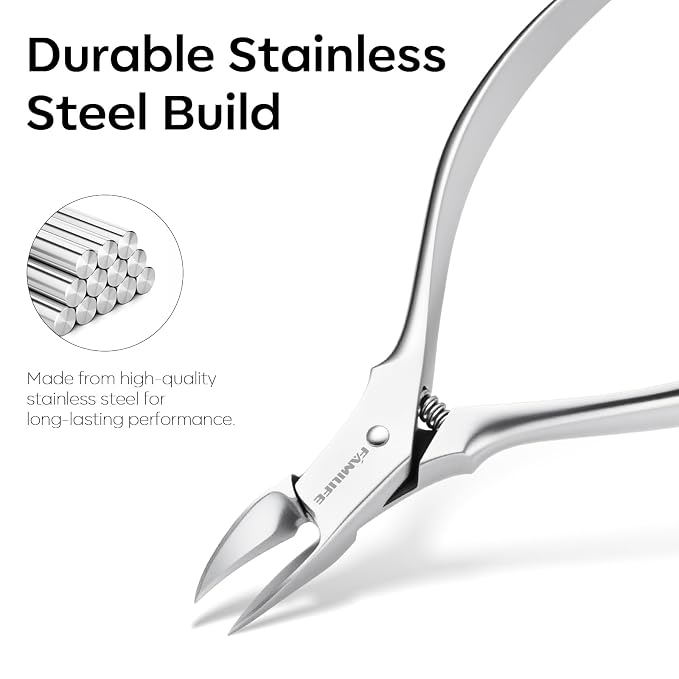 FAMILIFE Cuticle Nippers Scissors – Professional Stainless Steel Cuticle Trimmer - Image 4