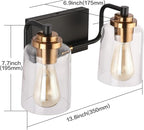 SOLFART Vintage Bathroom Vanity Light Black Bathroom Light fixtures Over Mirror - Image 6