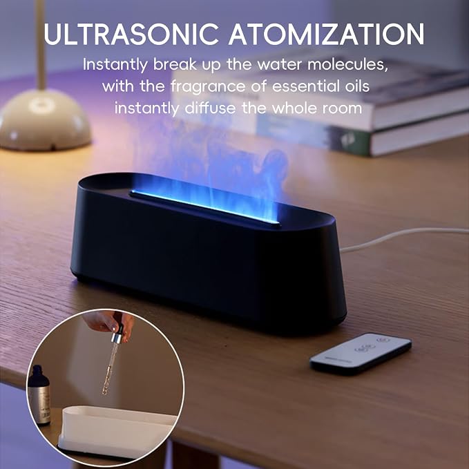 YALEDI Essential Oil Diffuser, Fireplace Flame Fire Oil Diffuser, 250ml Cool - Image 5