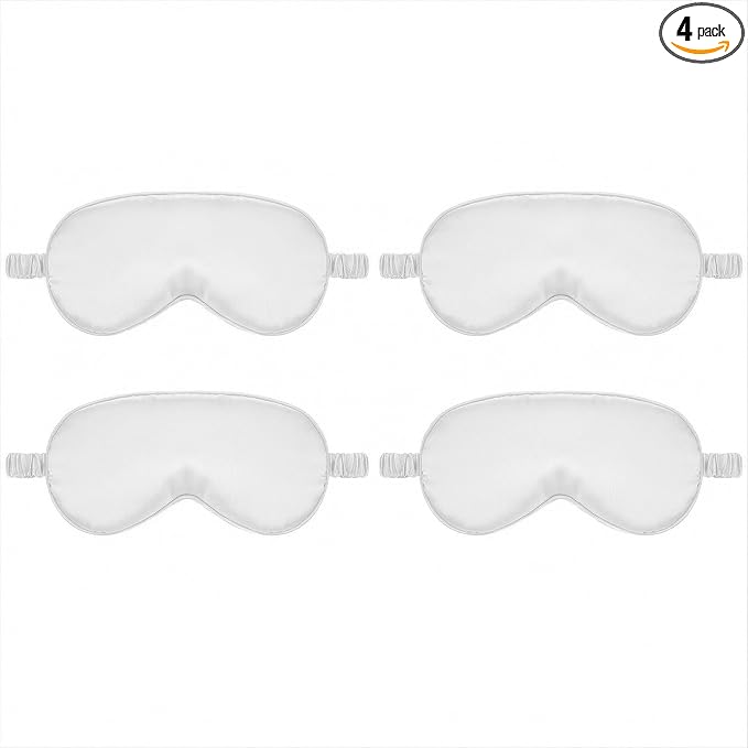 Silk Sleep Eye Mask 4 Pack Mulberry Silk Sleep Mask Eye Cover Blindfold by Unknown