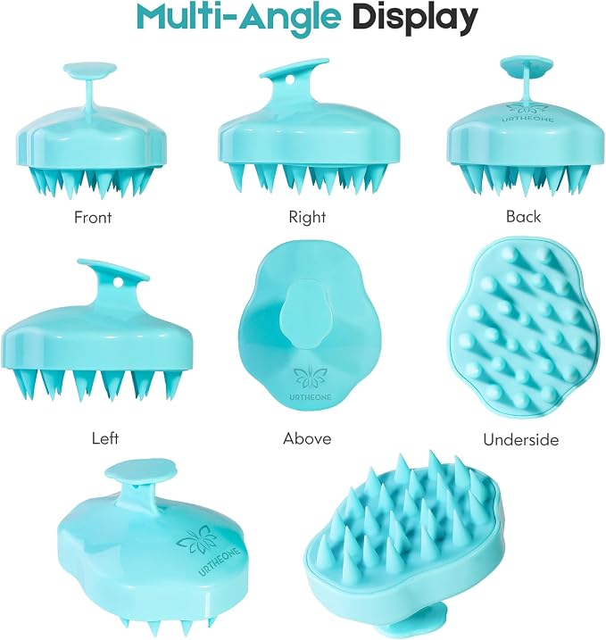 URTHEONE Hair Scalp Massager Shampoo Brush, Soft Silicone Hair Scrub Brush - Image 3