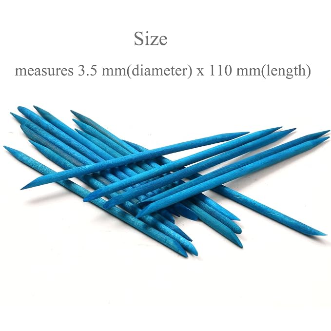 100 Pcs Orange Wood Nail Sticks Double Sided Multi Functional Cuticle Pusher - Image 4