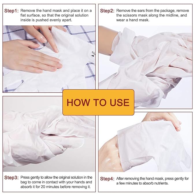 ZIXAOK 5 Pairs Hand Mask Gloves, Moisturizing & Repairing Treatment - Image 5
