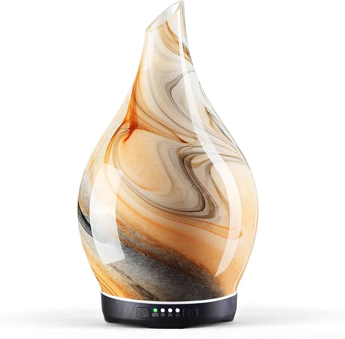 Porseme 280ml Essential Oil Diffuser Glass Color Changing Aroma Air Diffusers by Porseme