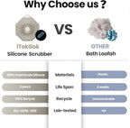iTokGoK® Premium Silver-Infused 2-in-1 Silicone Body Scrubber, Double-Sided - Image 6