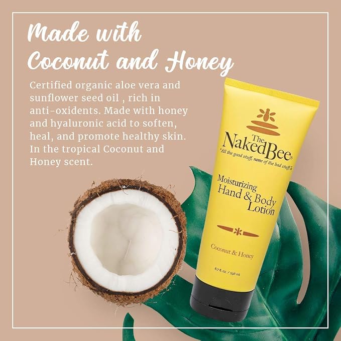 The Naked Bee Coconut & Honey Moisturizing Hand & Body Lotion, 6.7 Oz - Image 2