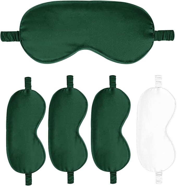 Sleep Masks 5PACK Silk Eyes Cover Satin Eye Mask Silky Blackout Soft Blindfold - Image 5
