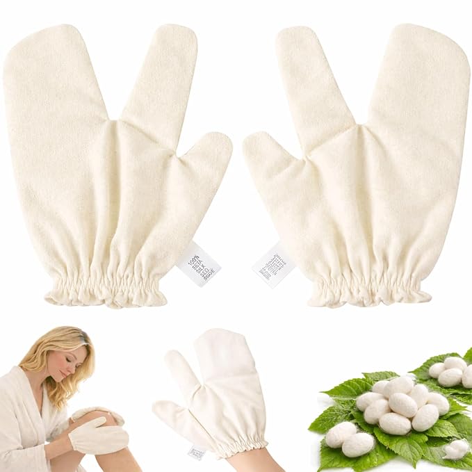 Garshana Gloves Raw Silk Gloves by Unknown