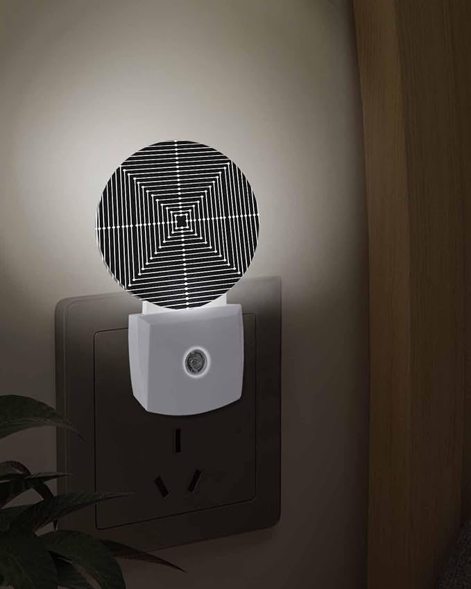 Night Lights Auto Sensor Black Aesthetic Night Light Lines Perspective Box - Image 3