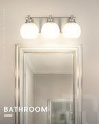 Bathroom Light Fixtures, 3-Light Brushed Nickel Vanity Light, Modern Wall - Image 5