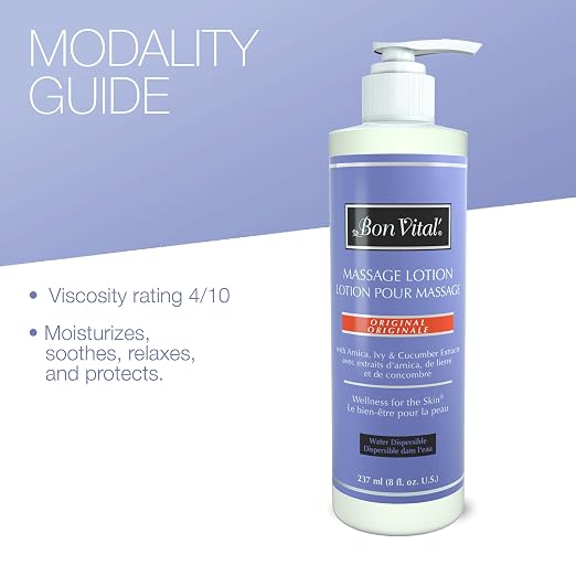 Bon Vital Original Massage Lotion, 8 oz – Lightweight, Non-Greasy Formula - Image 4