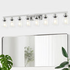 52inch Brushed Nickel Vanity Light Fixtures, 8 Light Brushed Nickel Bathroom by DIKAIDALights