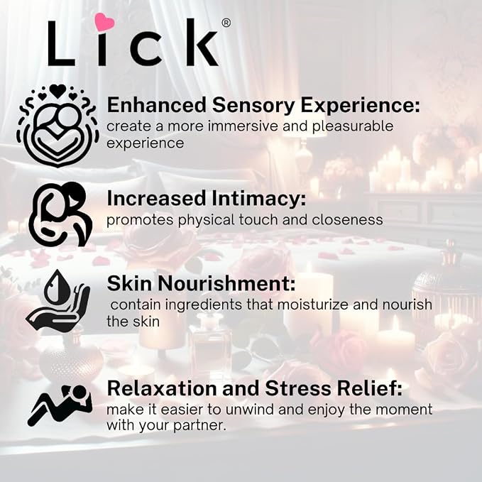 Lick Strawberries and Cream Flavored Massage Oil – Romantic, Body Safe - Image 4