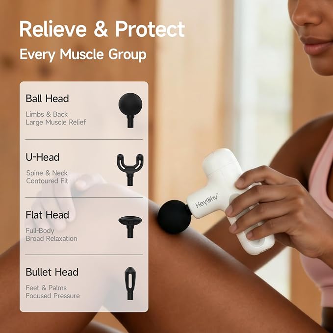 HEYCHY Super Mini Massage Gun Deep Tissue, Handheld Muscle Massager - Image 7