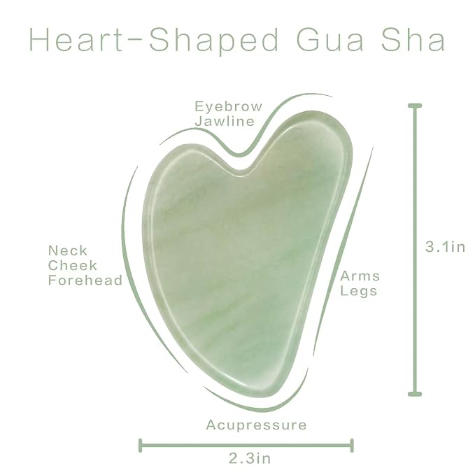 Gua Sha Facial Tools, Jade Guasha Tool - Image 2