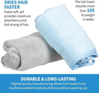 ForPro Professional Collection Premium Microfiber Hair Towel Wrap, Cool Grey + - Image 4