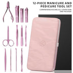 ZIZZON Professional Nail Care Kit, 12-Piece Manicure & Pedicure Grooming Set - Image 2