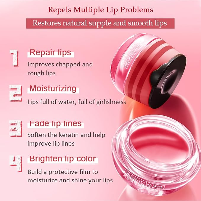 4PCS Bee Lip Balm Honey Pot, Vitamin E & Moisturizing Propolis Sleeping Lip Mask - Image 2