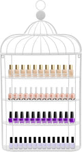 Nail Polish Organizer Wall Mounted, 4-Tier Nail Polish Storage Rack, Metal Nail by Milzeone