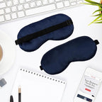 2 PCS Navy Satin Sleep Masks, Adjustable Silk Eye Mask - Image 7
